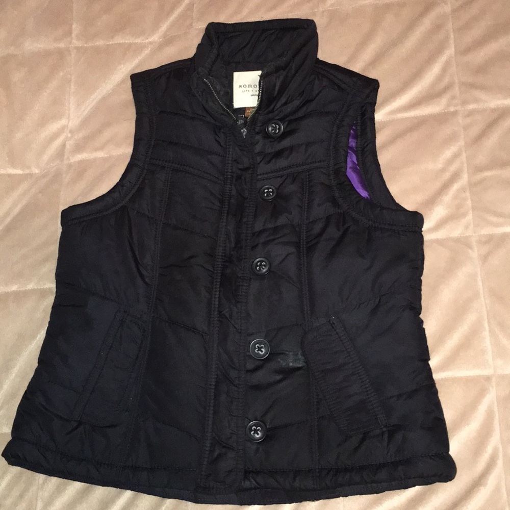 Black winter vest.